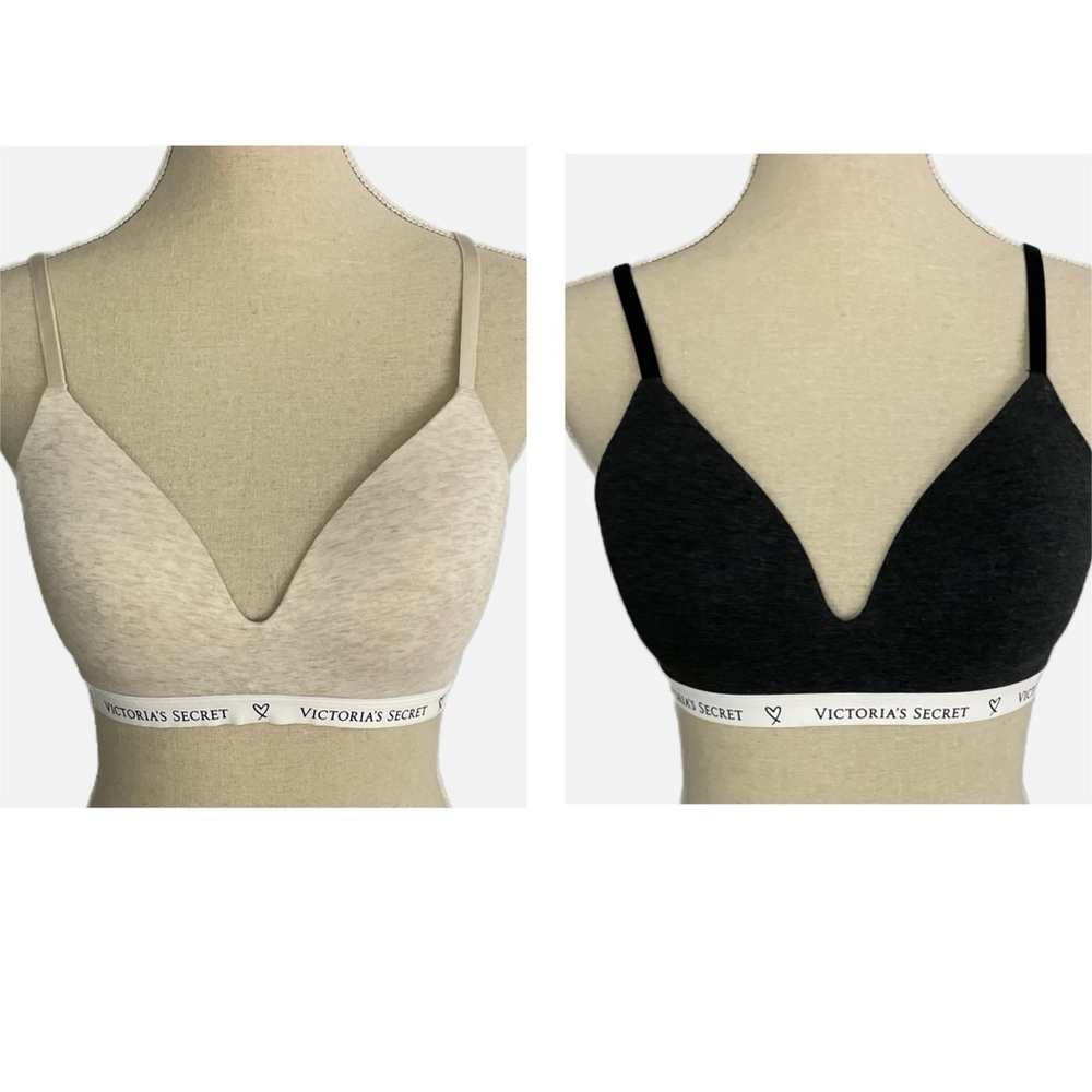Victoria’s Secret T-Shirt Cotton Bra Set of two Lightly Lined Medium